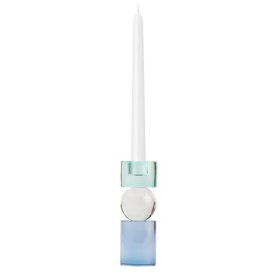 Miley Aqua Candle Holder 14cm
