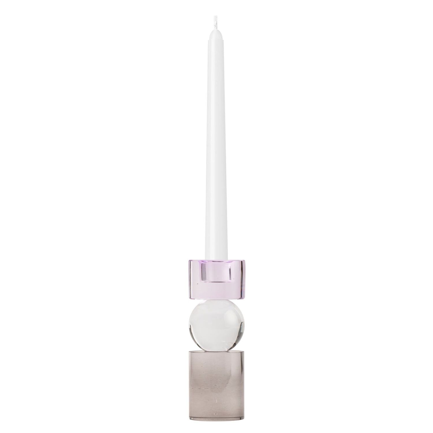 Miley Grey Candle Holder 14cm