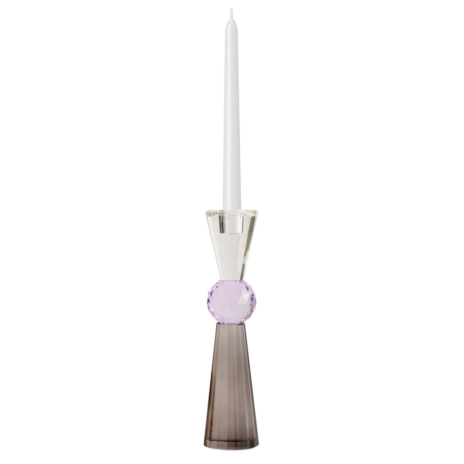 Aubrey Grey Candel Holder 28cm