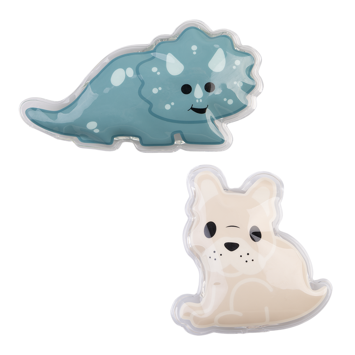 Gel Ice Pack Set/2 - Dinosaur &amp; Bulldog