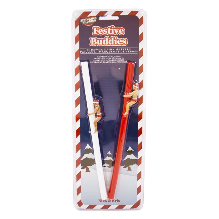 Festive Buddies Straws - Set of 2