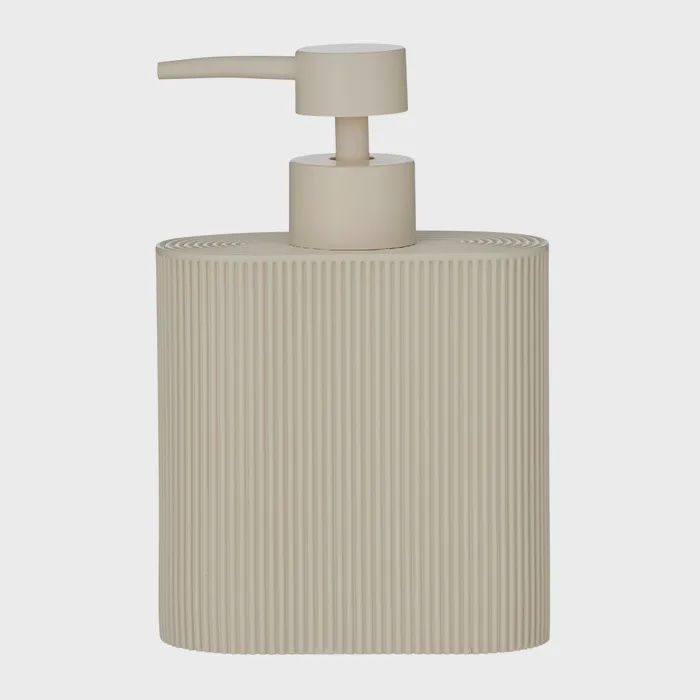 Ribbed Resin Dispenser - Taupe