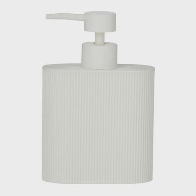 Ribbed Resin Dispenser - Ivory
