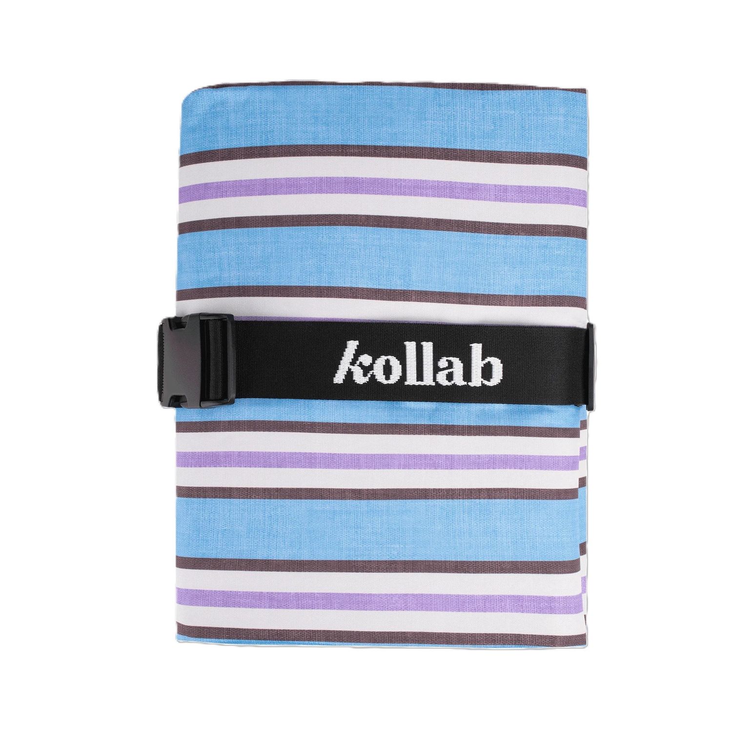 Picnic Mat Choc Blue Stripe