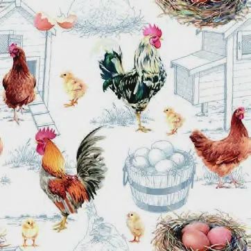 Chicken Farm - Paper Napkins - Pack of 20 - Luncheon Size