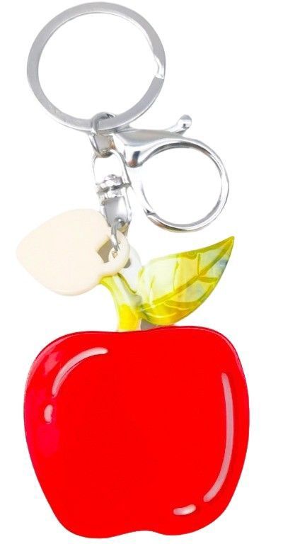Iris Apple Keyring Red