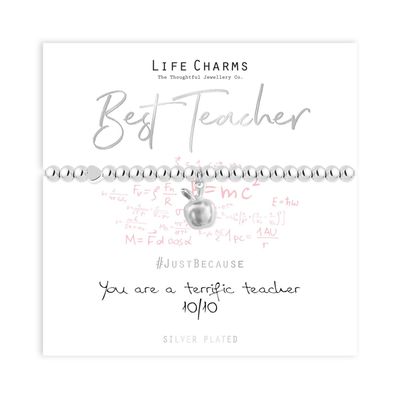 Life Charms Just Because Best Teacher Bracelet