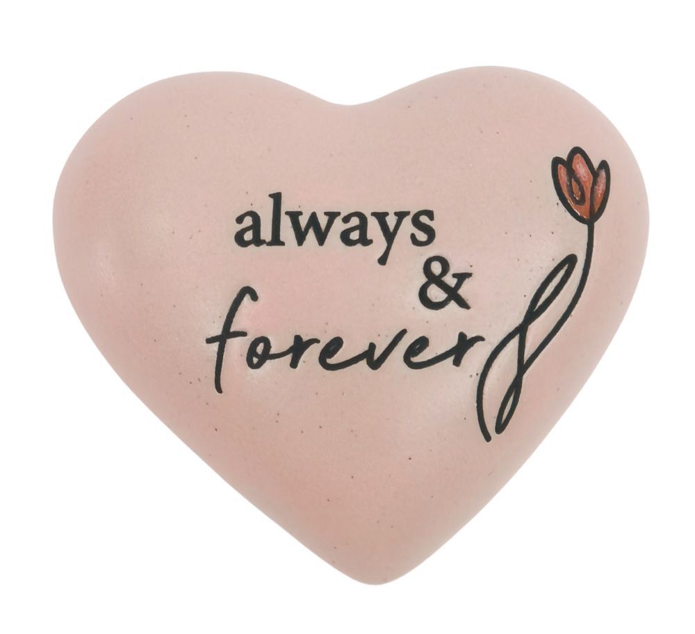 Always &amp; Forever Heart Stone Pink 8cm