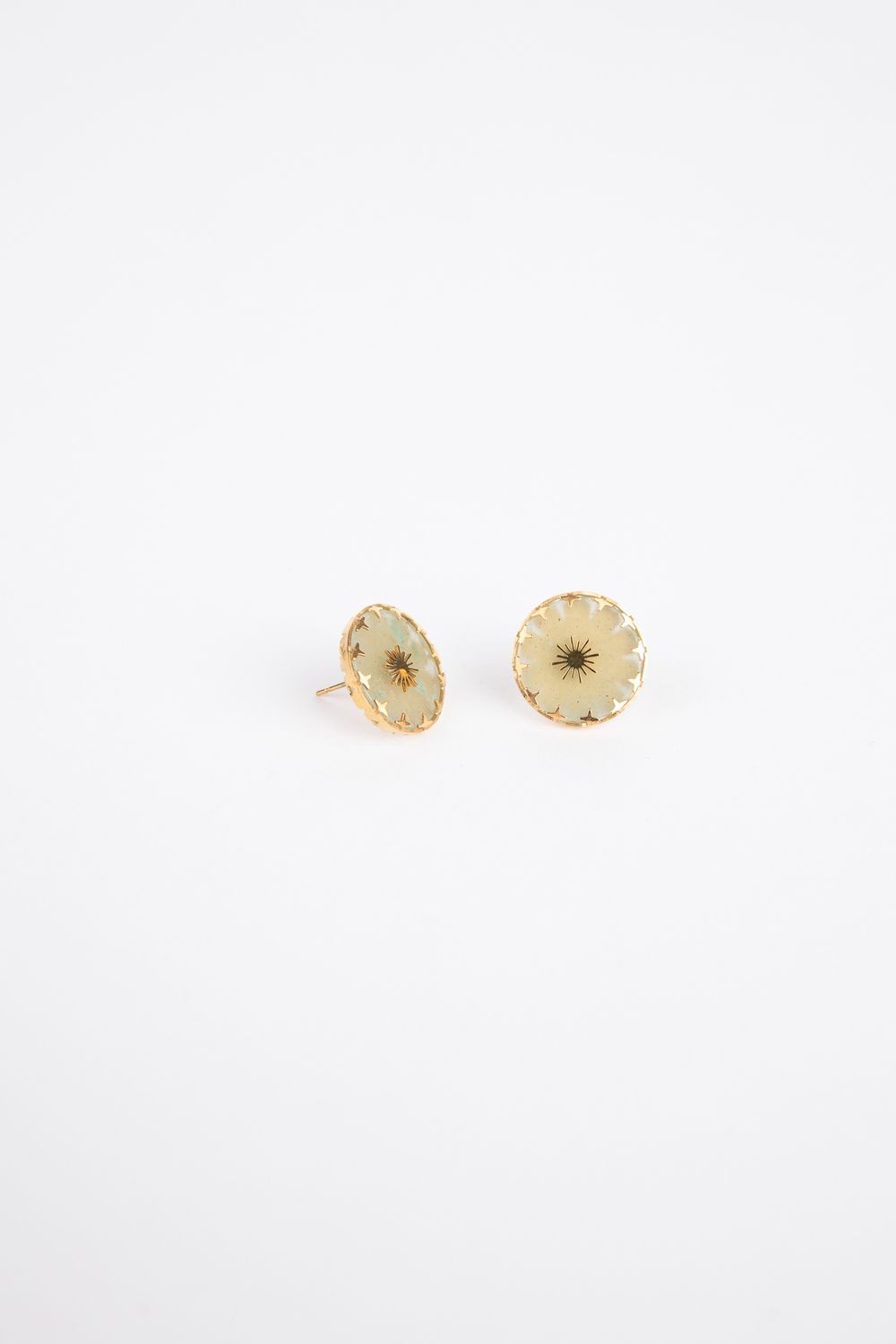 Sunbeam Earrings, Colour: Green