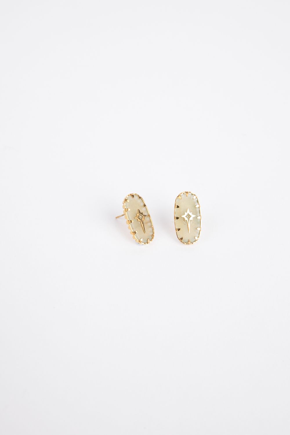 Shooting Stars Earrings, Colour: Green