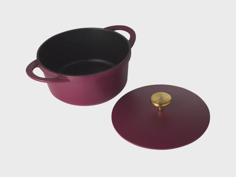 Cast Lite Non-Stick Casserole 24cm / 4.2L Cherry Gift Boxed