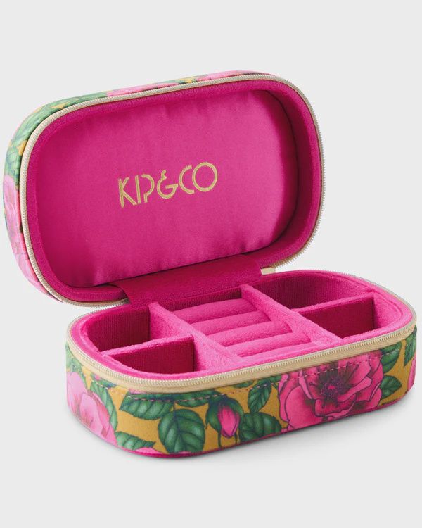 Golden Peony Travel Velvet Jewellery
