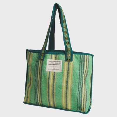 Nicolette Woven Tote Bag - Spring Green