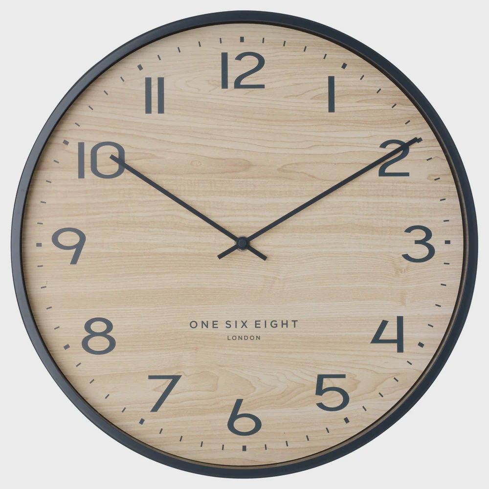 Taylor 40cm Charcoal Grey Silent Wall Clock