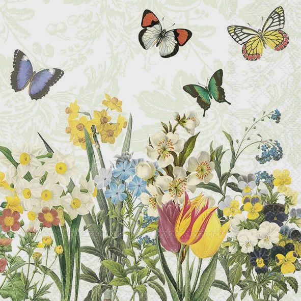 Paper Napkins - Luncheon Size - Spring Bloomers
