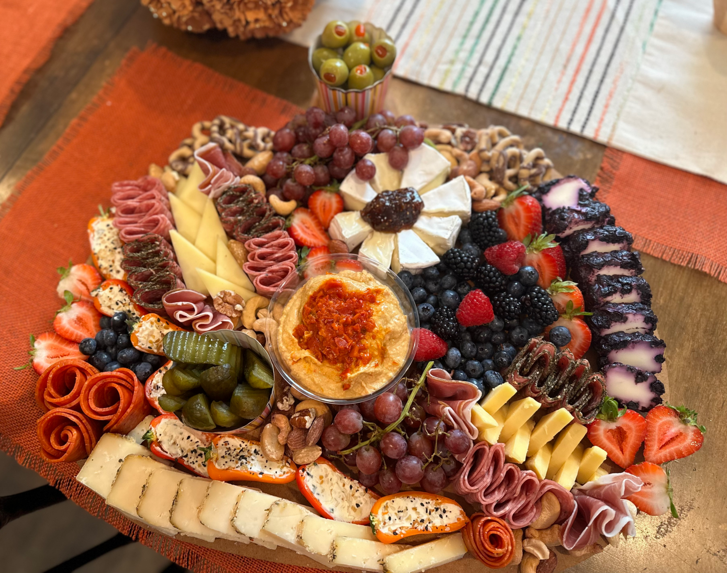 Pumpkin Board -  Your Choice of 5 Cheeses, 3 Meats, 2 Condiments, 1 Dip, 5 Accompaniments