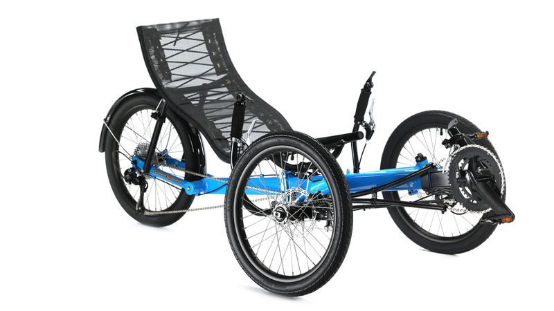 GreenSpeed Magnum BW Folding Recumbent Trike Blue