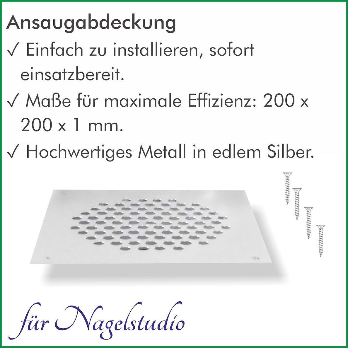 Ansaugabdeckung Metall