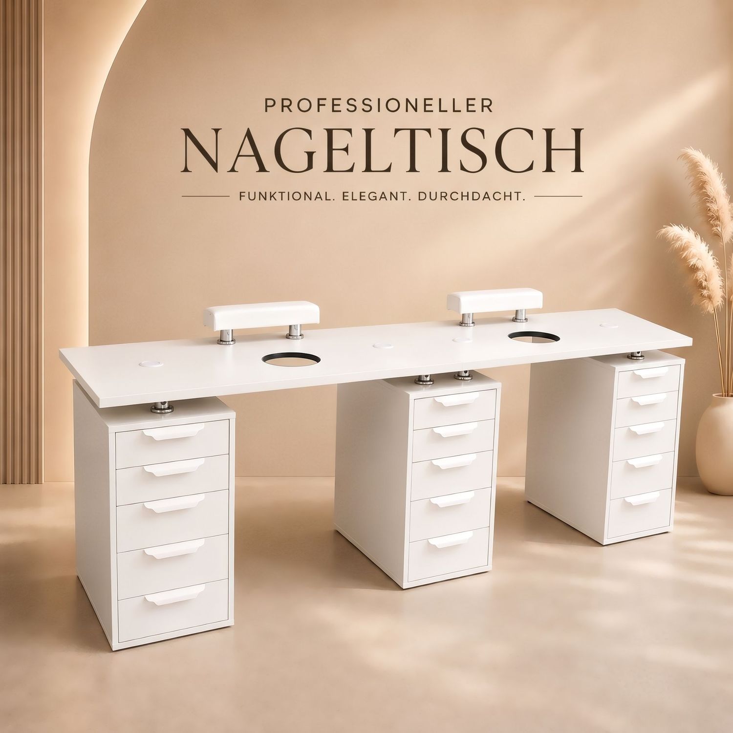 Connect Duo Expand – System Ready Connect Duo Expand – System Ready, Arbeitshöhe: Ergo (78 cm), Griff-Design: Studio-White, Handauflage: Studio White (Inkl. Montage-Bohrung)