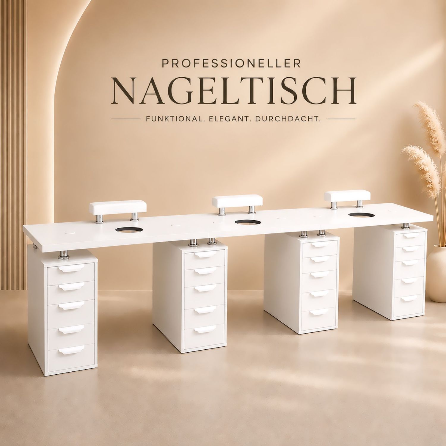 Connect Trio Expand – System Ready Connect Trio Expand – System Ready, Arbeitshöhe: Ergo (78 cm), Griff-Design: Studio-White, Handauflage: Studio White (Inkl. Montage-Bohrung)