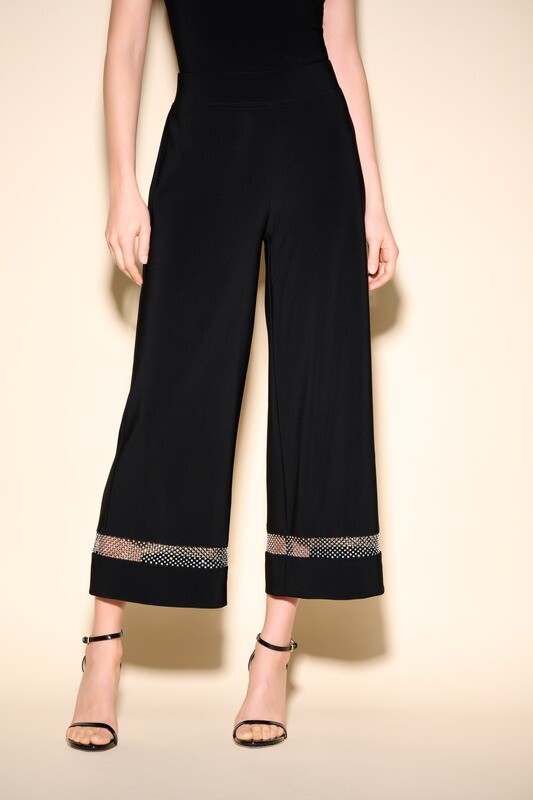 Joseph Ribkoff Rhinestone Net Culotte Pants 233749