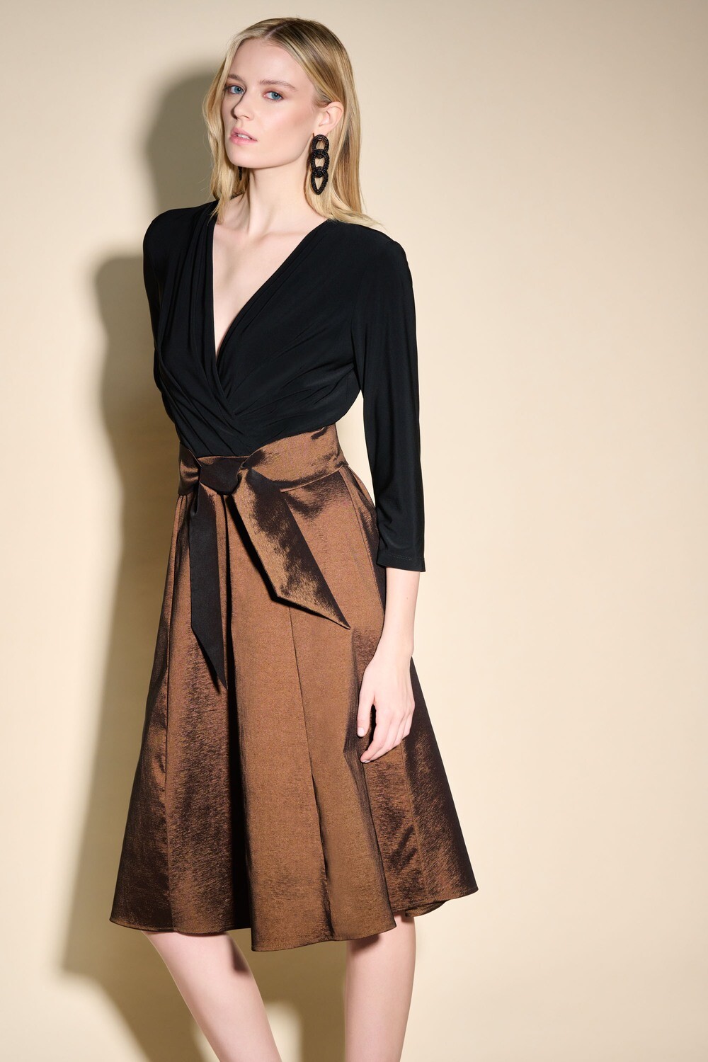Joseph Ribkoff Three-Quarter Sleeve Wrap Dress 233739