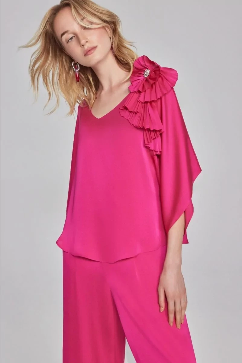 Joseph Ribkoff Shocking Pink Blouse 241767