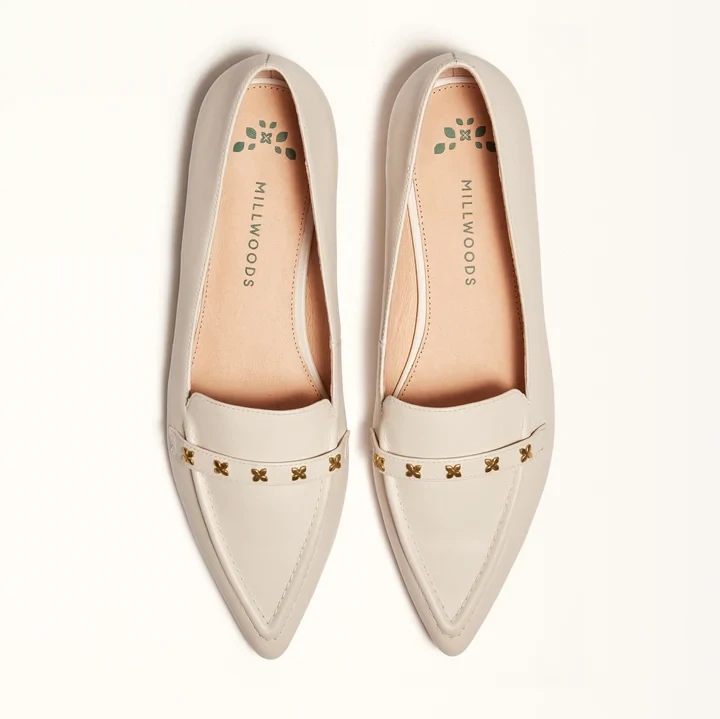 Millwoods Popular Pointed Flats Crema