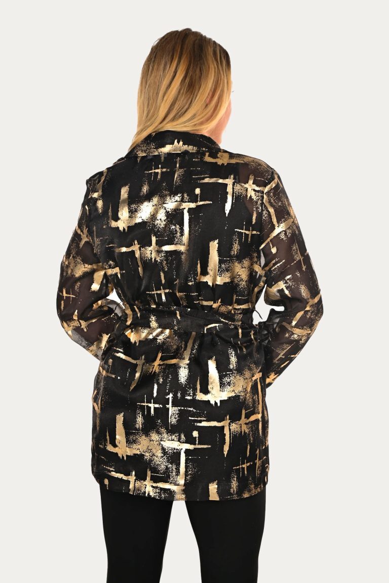 Frank Lyman Tie Belt Collared Jacket 234108