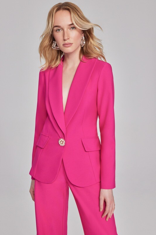 Joseph Ribkoff Lux Twill Fitted Blazer with Ornament Closure 241737