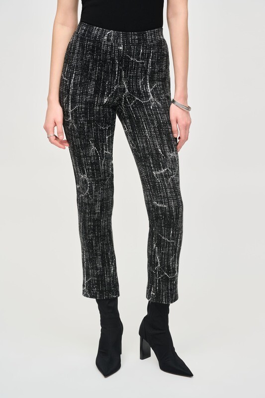 Joseph Ribkoff Jacquard Knit Abstract Print Slim Fit Pants
243305