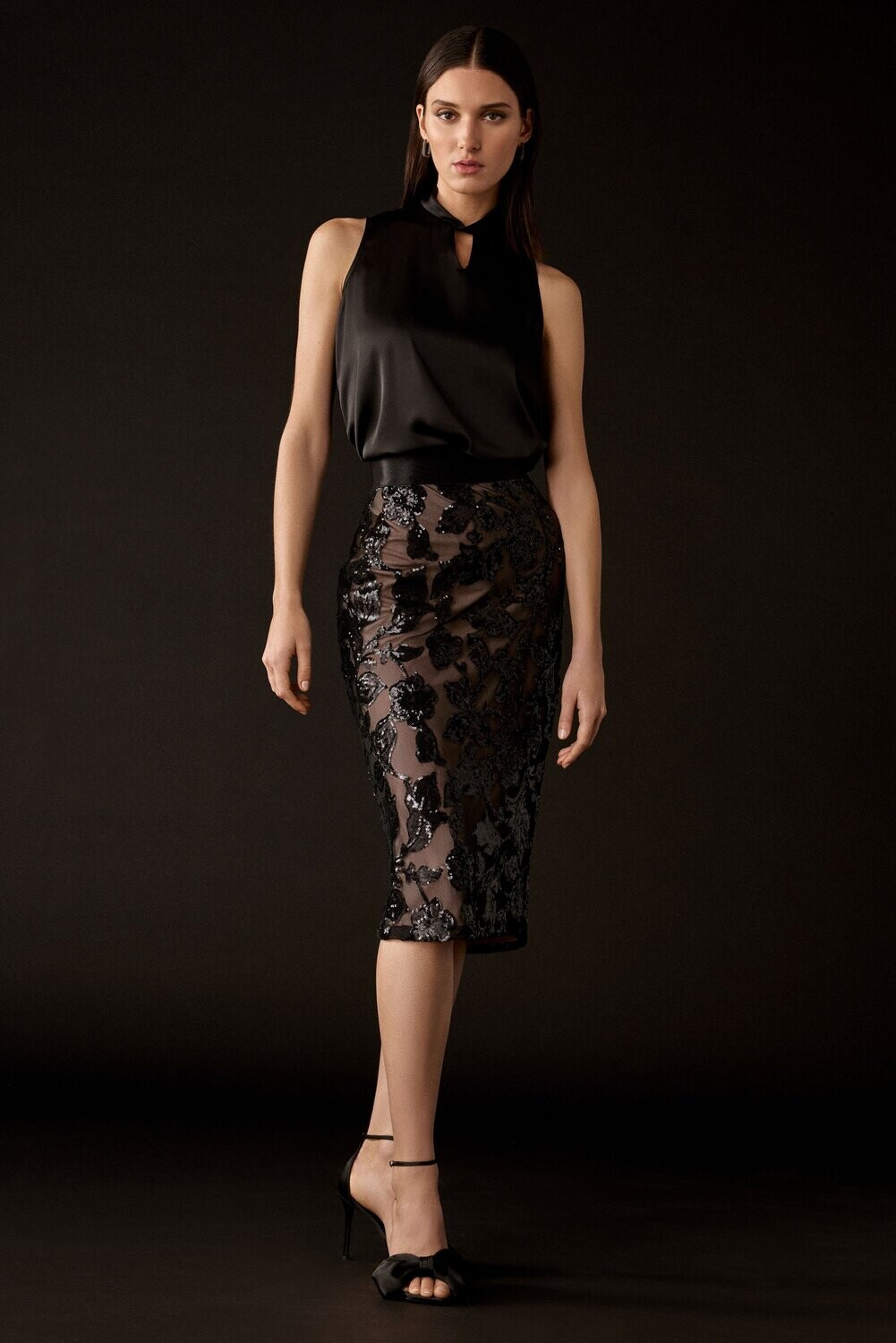 Joseph Ribkoff Novelty Sequins Pull-On Skirt 243710