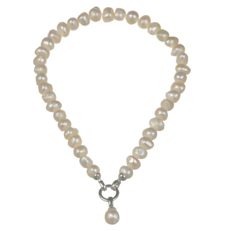 ​Chelsea – Baroque Freshwater Pearl Necklace with Feature, Pendant Pearl