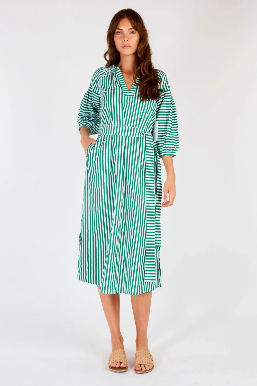 Itami Sakanto Kaftan Green Stripe