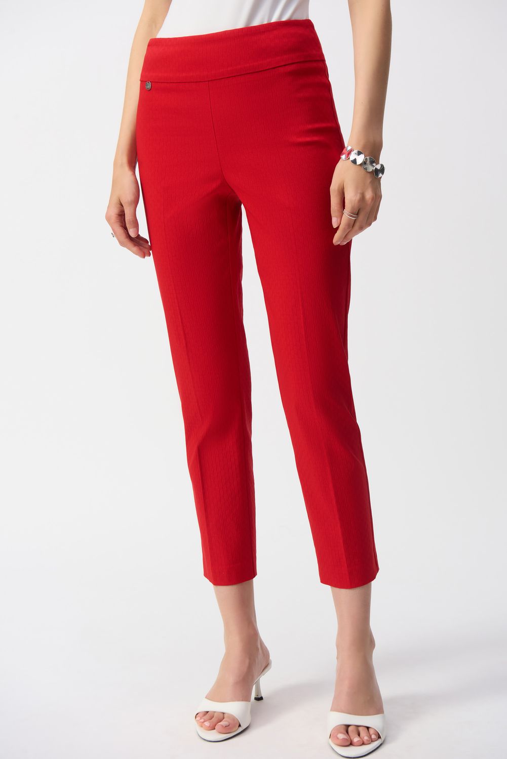Joseph Ribkoff Textured Jacquard Crop Pull-On Pants 251256
