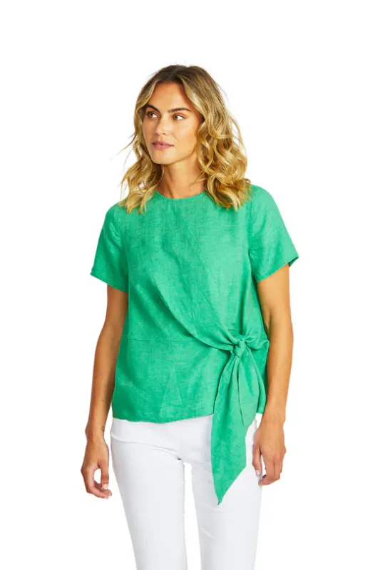 PING PONG JASMINE LINEN KNOT TOP P575363