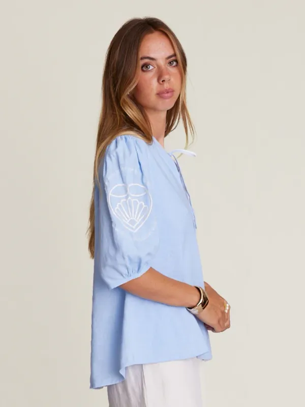 State Of Embrace Sea Pearl Blouse