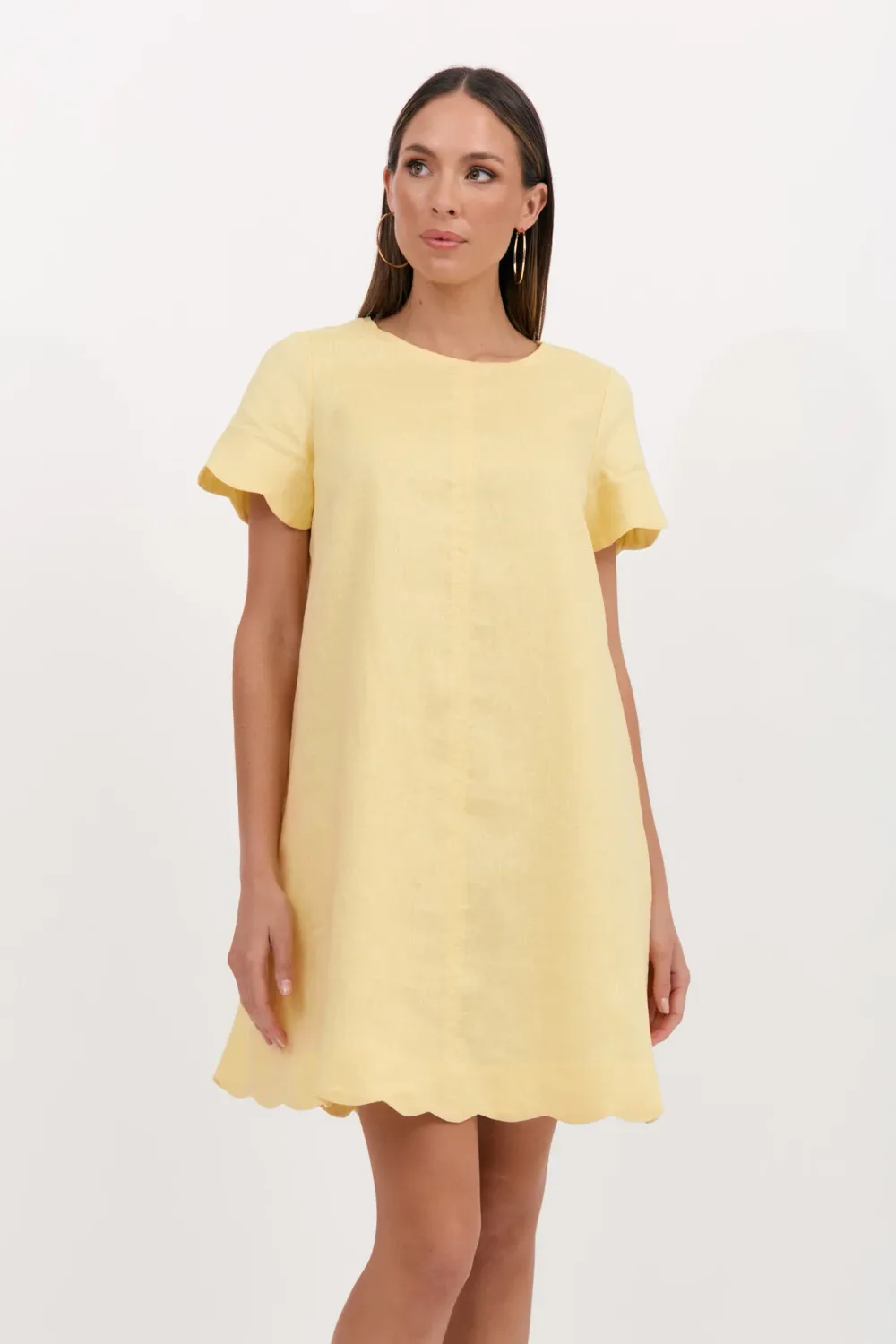 Adorne Lexi Scalloped Hem Dress