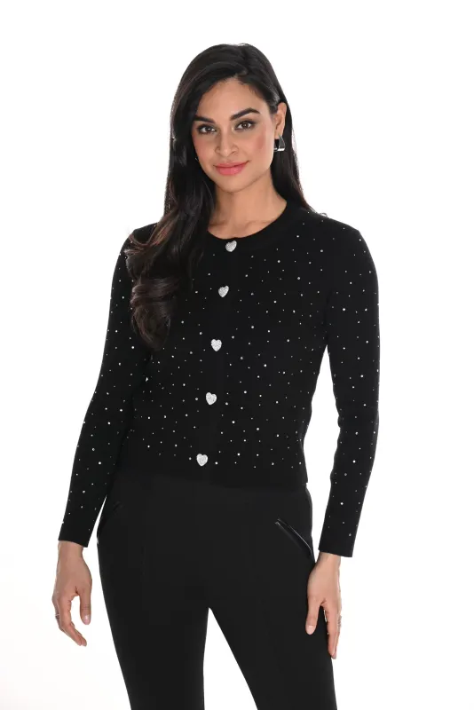 Frank Lyman  Knit Cardigan Black/Silver 244611U