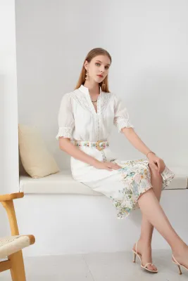 G.D.S. Colette Linen Blouse White 2804307