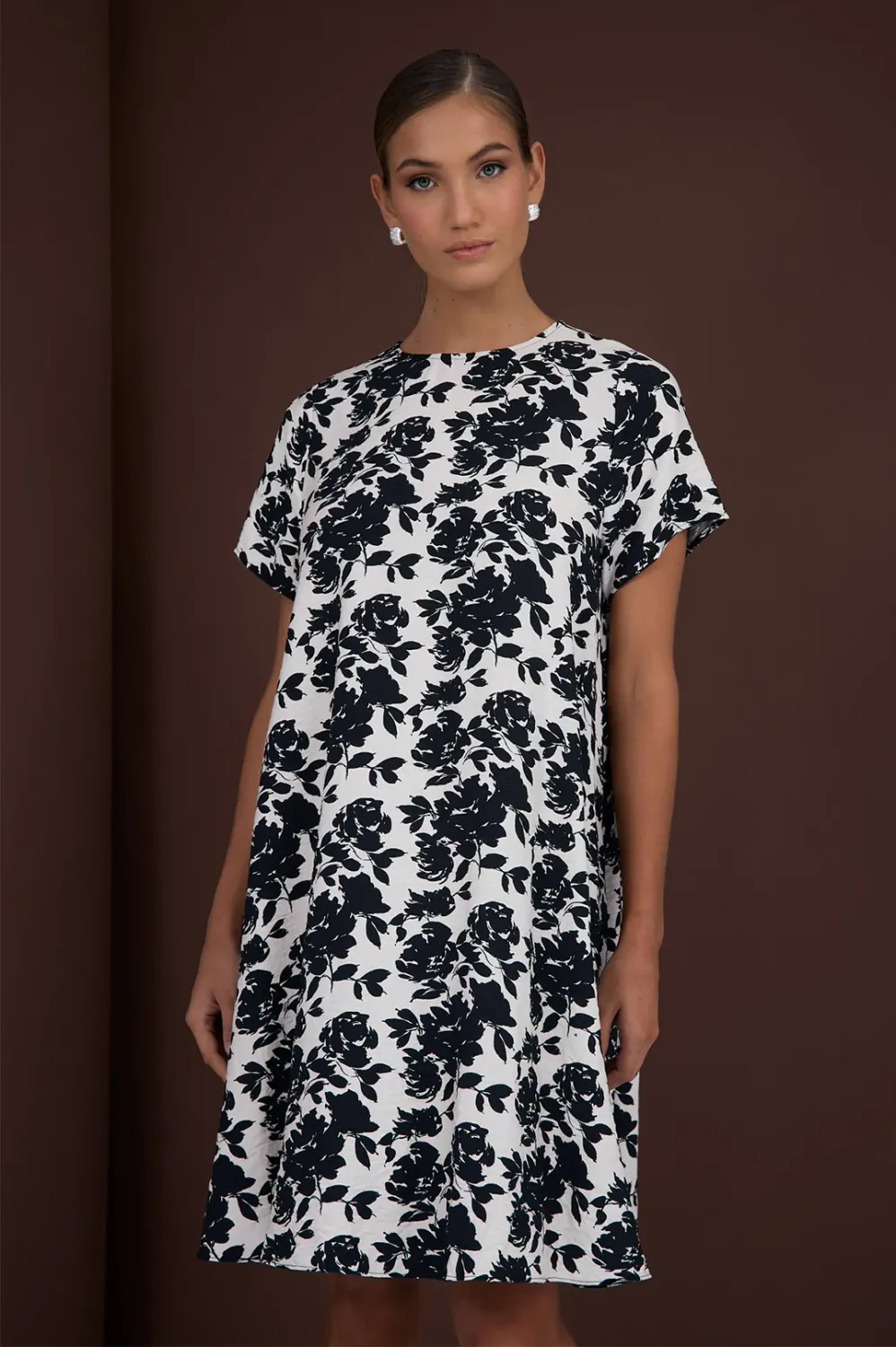 Adorne Elisa Printed A Line Dress