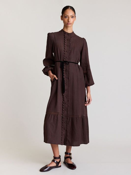 State Of Embrace Twin Lace Dress Sable