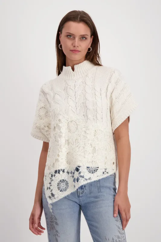 Monari Stand Up Collar Pullover Sandshell
