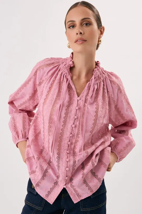 Adorne Opal Cotton Lace Shirt
