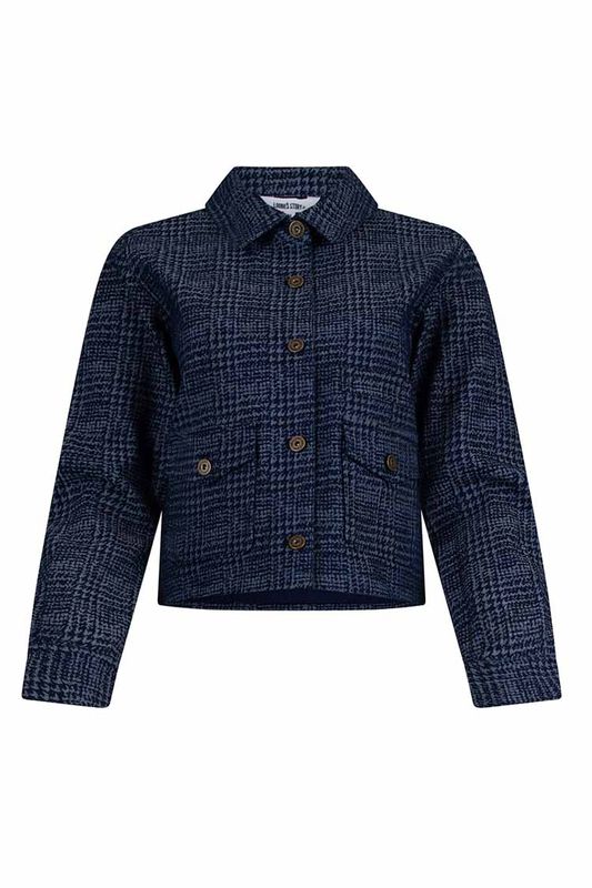 Loobie's Story Harper Denim Houndstooth Jacket