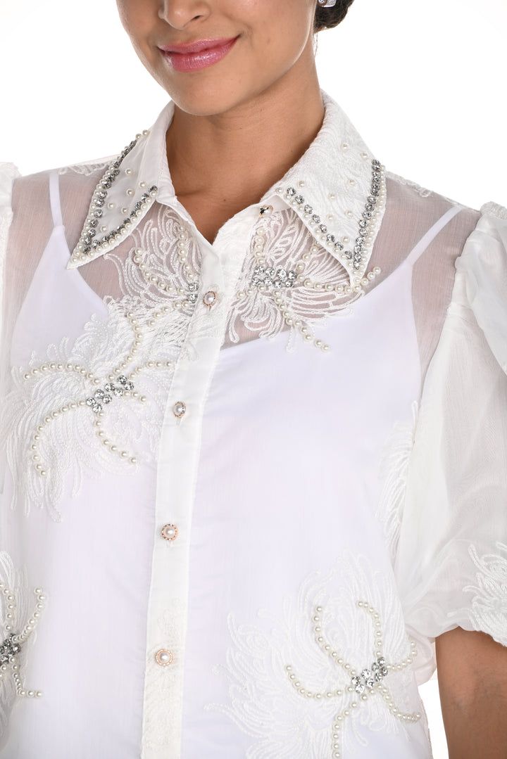 Frank Lyman Woven White Blouse Off White 258722U