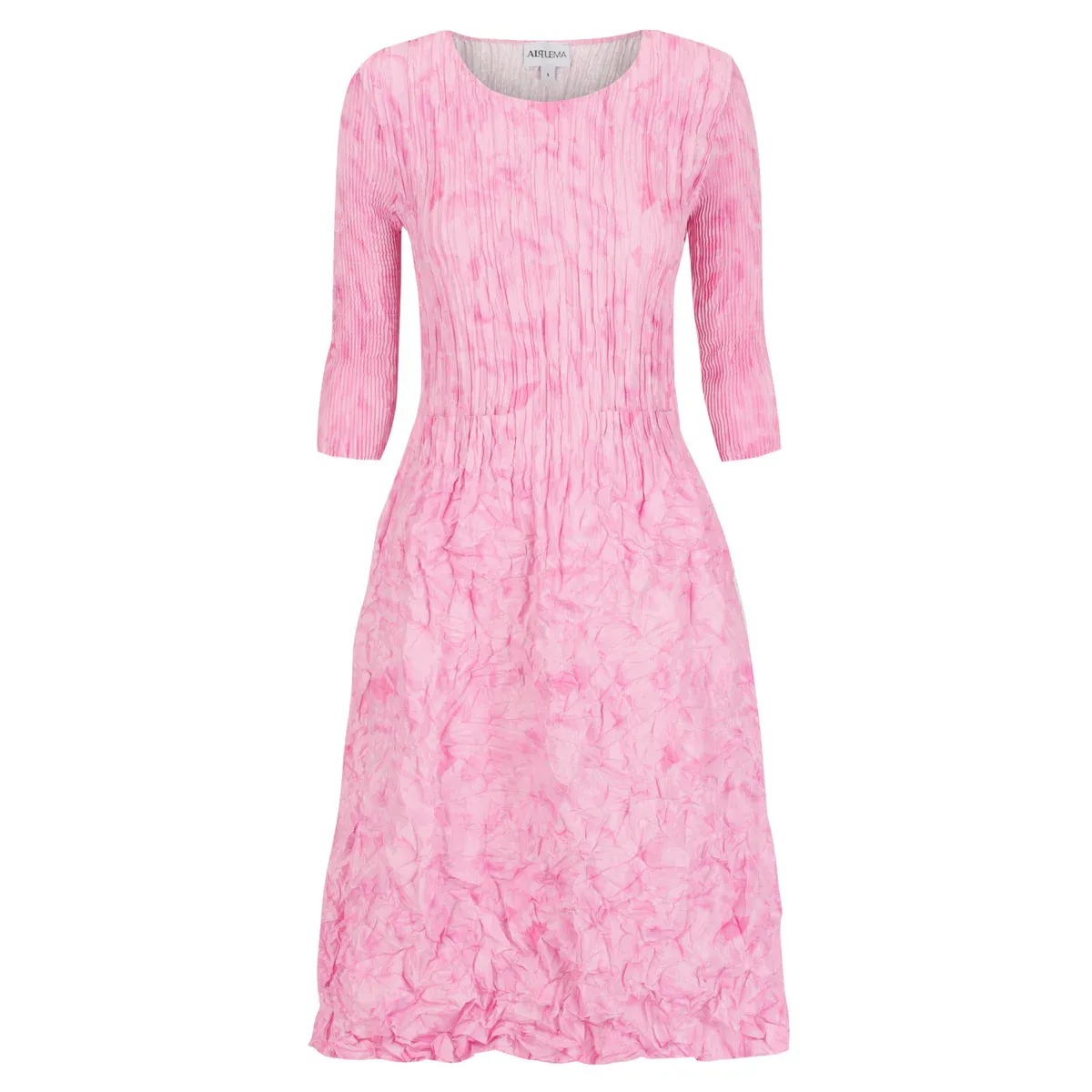 Alquema 3/4 Sleeve Smash Pocket Dress Pink Stirring ADC544