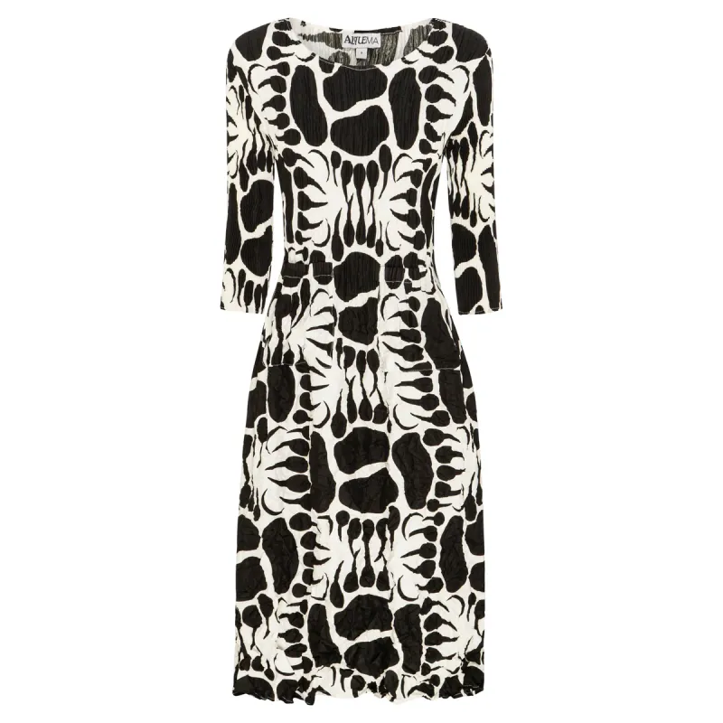 Alquema 3/4 Sleeve Smash Pocket Dress Moon Bear ADC544MOOB