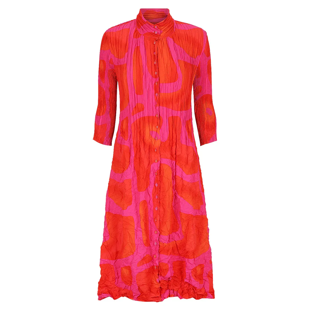 Alquema Nehru Coat Dress Pink Tucson ACC308PINTU