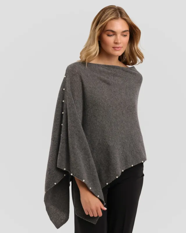 Alashan Cashmere Pearl Topper Charcoal